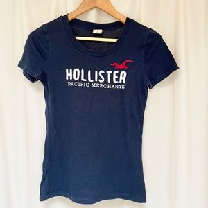 Hollister dark blue logo tee